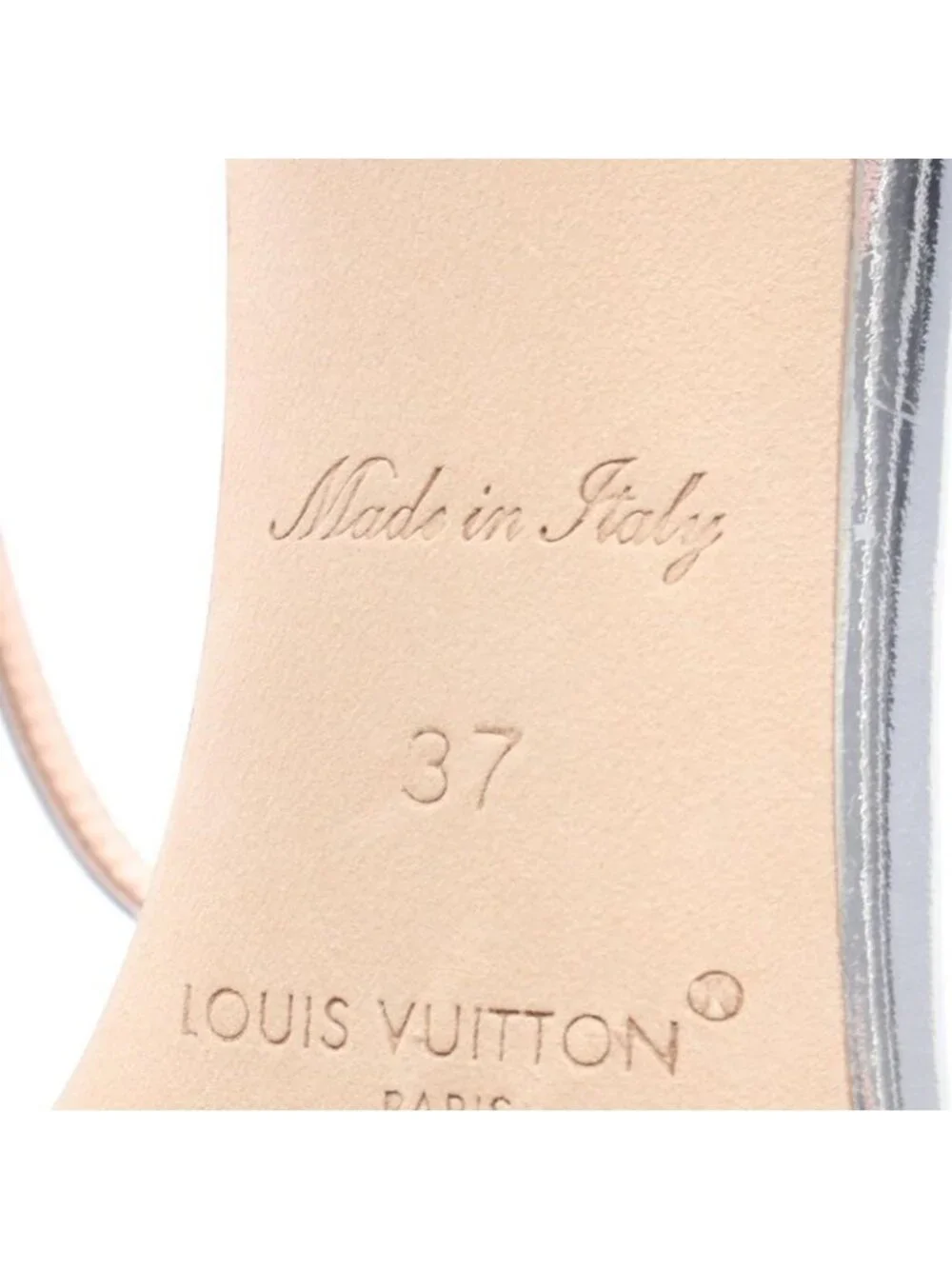 Louis Vuitton Sandals LV Vault Blossom Silver Leather - Picture 6 of 8